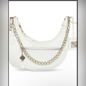 Steve Madden BPerth-E Chain XBODY Bag. White.